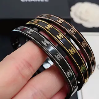 Chanel double c carbon black bracelet