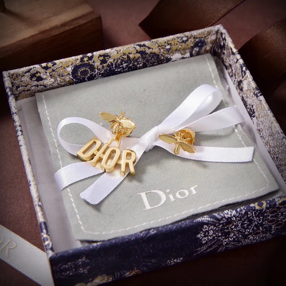 dior New DIOR Bee Asymmetrical Earrings