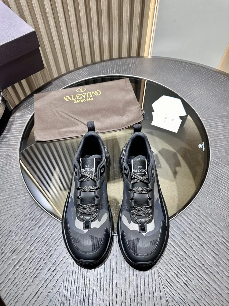 Valentino men’s low-top camouflage sneakers