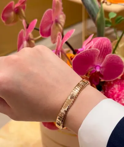 Bvlgari The wide red corundum snake bracelet captures the charm