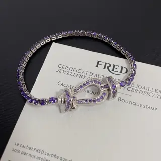 FRED full diamond horseshoe clasp bracelet