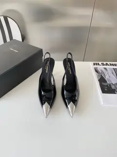 Saint Lauren*/YSL/Saint Laurent 22ss latest show iron head high heel with hollow back