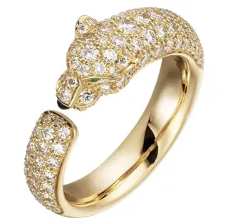 Cartier leopard ring Domineering leopard ring Panthère de Cartier leopard open ring 18K