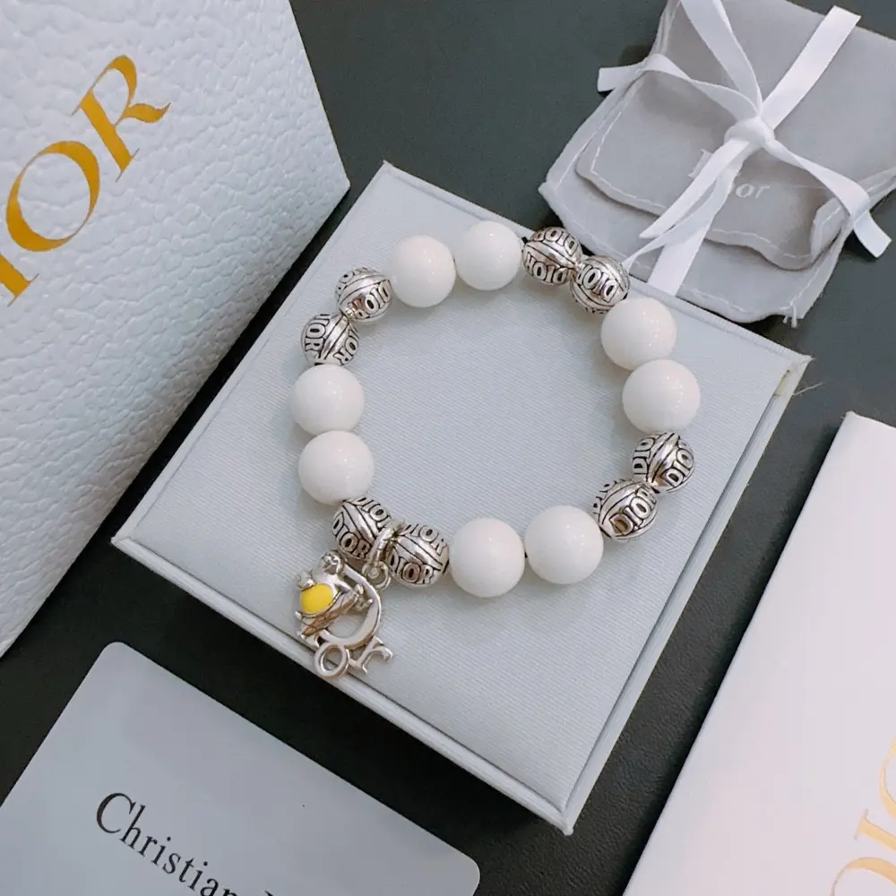 DIOR Multi-element agate Thai silver style bracelet. Same style as G-Dragon. Retro style