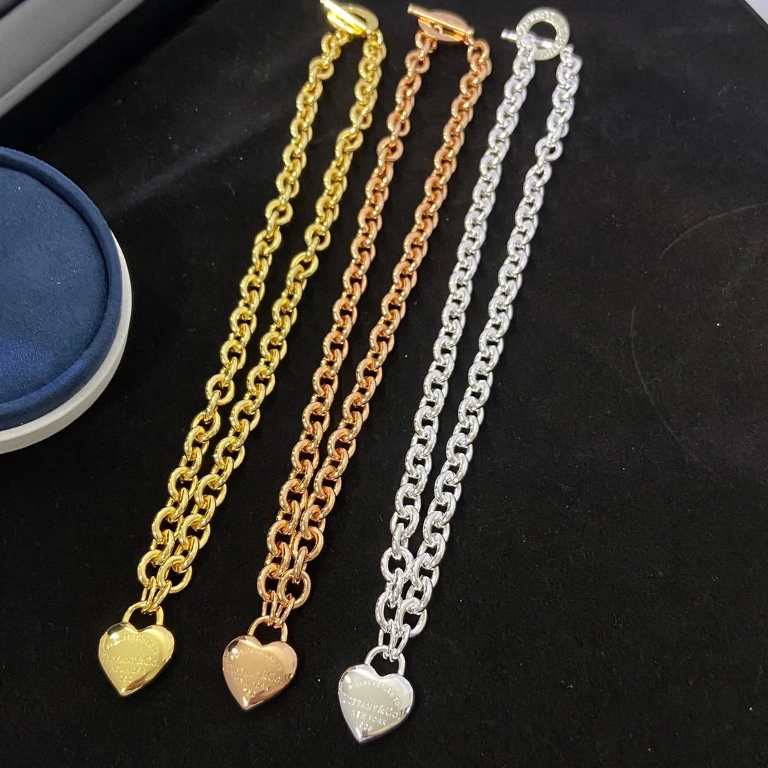 Tiffany three-dimensional heart necklace Return to TiffanyTM series is inspired by the