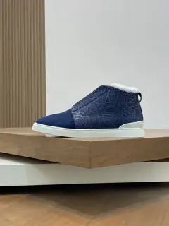 ZEGNA mid-top wool-lined sports sneakers