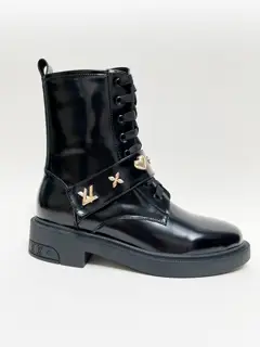 Louis Vuitton mid-calf boots Citizen flat boots with smooth cowhide diamond pattern echoing