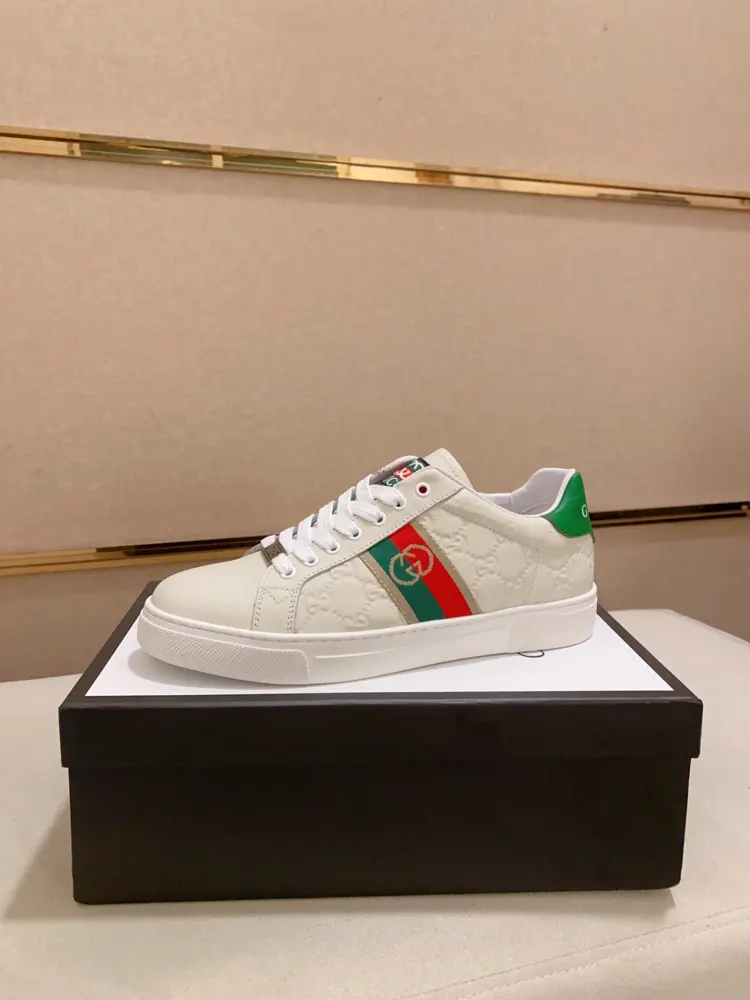 Gucci casual shoes upper Imported cowhide official website 1:1 fabric