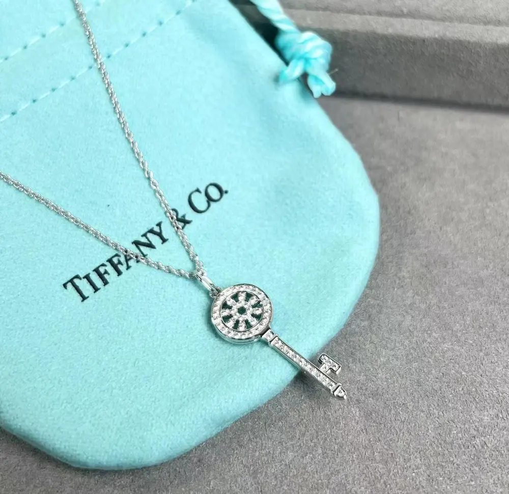 Tiffany mini key necklace