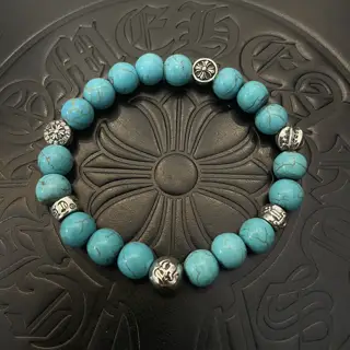 Chrome Hearts classic retro multi-element blue turquoise bracelet