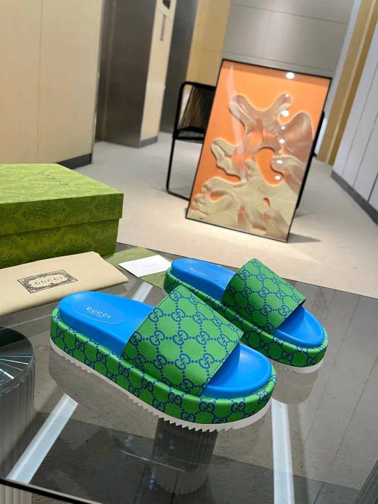 Gucci’s latest limited edition thick-soled slippers