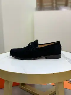 Hermès Men’s Fashion Formal and Casual Leather Shoes Slip-on Style