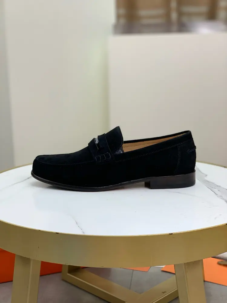 Hermès Men’s Fashion Formal and Casual Leather Shoes Slip-on Style