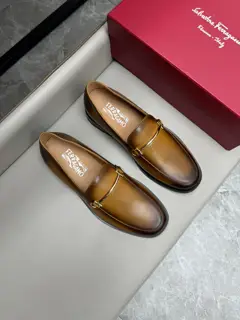 Salvatore Ferragamo men’s business casual leather shoes with leather soles|Imported suede