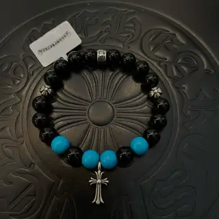 Chrome Hearts Classic Retro Multi-element Obsidian Bracelet