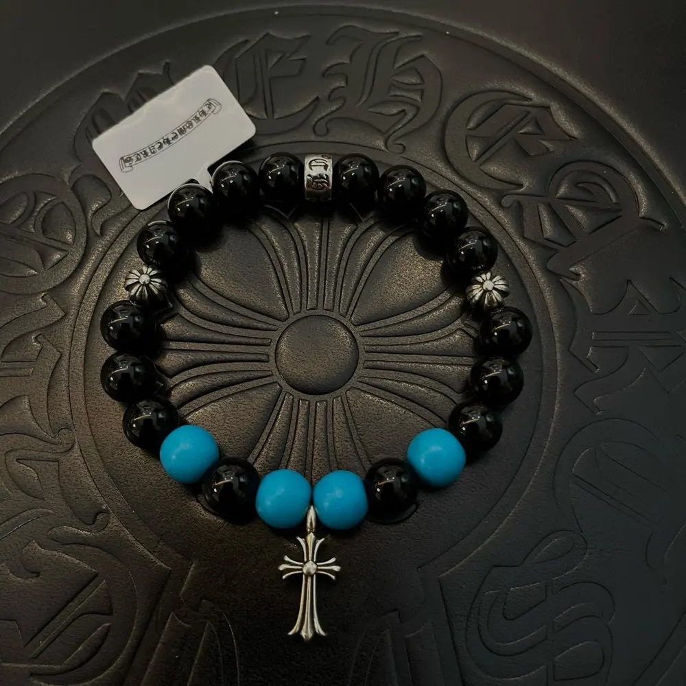 Chrome Hearts Classic Retro Multi-element Obsidian Bracelet