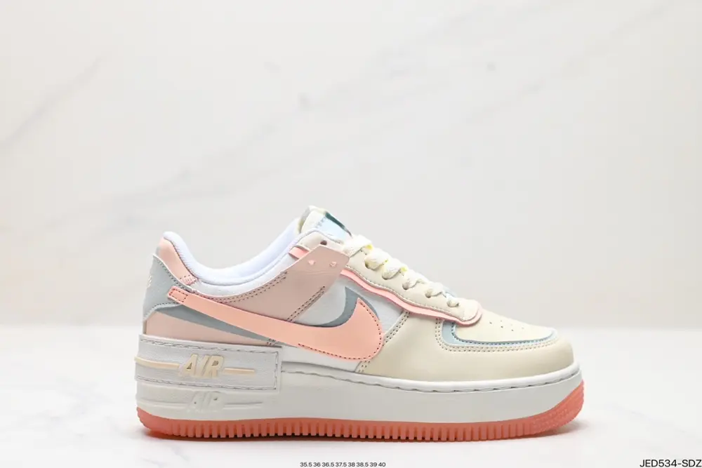 Nike WMNS Air Force 1 Shadow new girl deconstructionist design Macaron Air Force One DZ1847-105