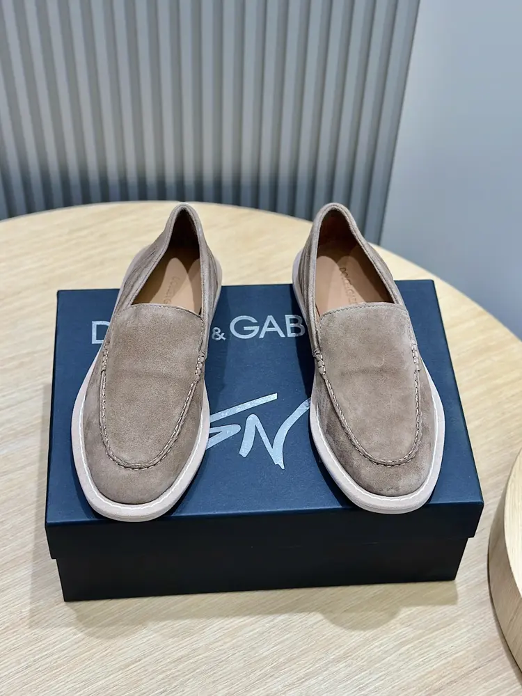 Dolce & Gabbana New Florio series soft suede moccasins