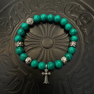 Chrome Hearts classic retro multi-element turquoise bracelet