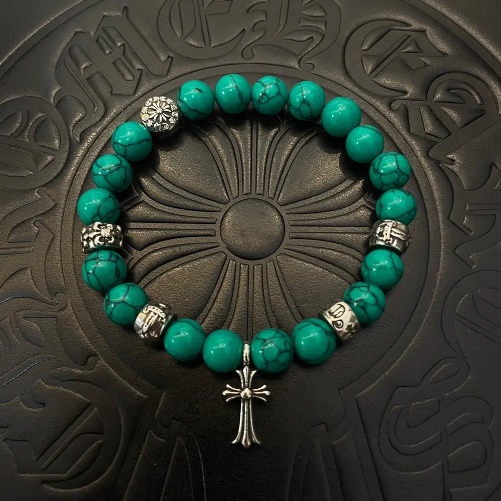 Chrome Hearts classic retro multi-element turquoise bracelet