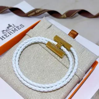 New Hermes bracelet braided bracelet thickened platinum version. High-end precision version