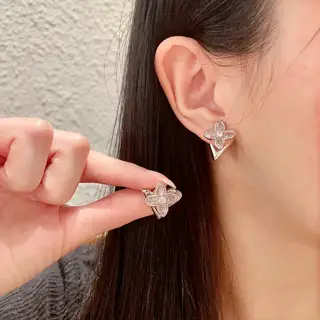 Louis Vuitton classic monogram earrings
