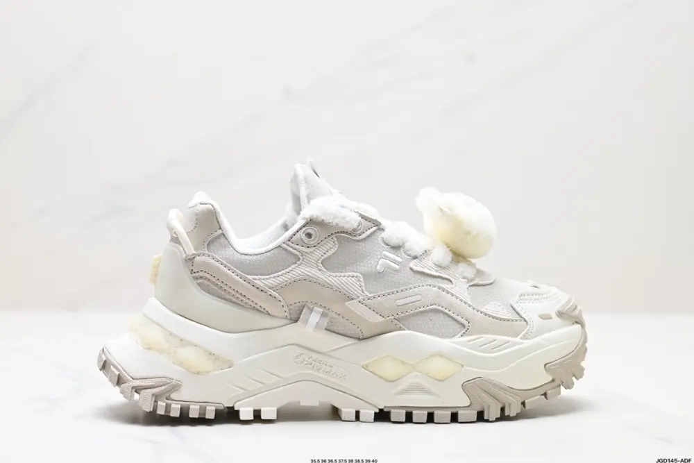 FILA FUSION Fila fashion brand BIANCO fabric synthetic leather hard candy stitching shock T12W441005FAC