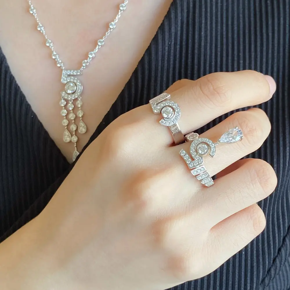 Chanel 5-shaped ring Size 678