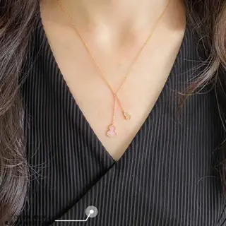 Qeelin Kirin Mini Protein Powder Double Gourd Necklace