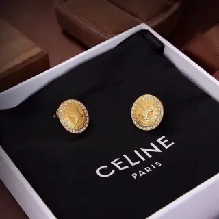 Celine gold Arc de Triomphe earrings
