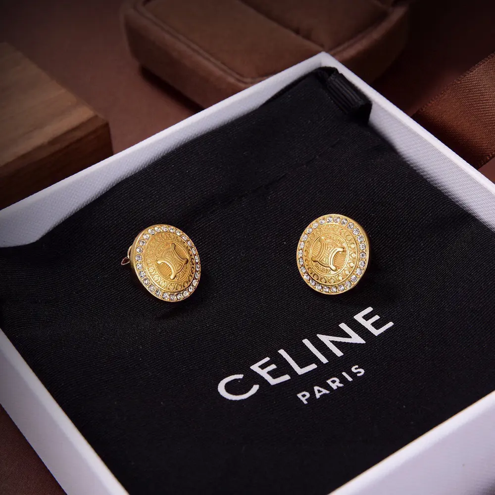 Celine gold Arc de Triomphe earrings