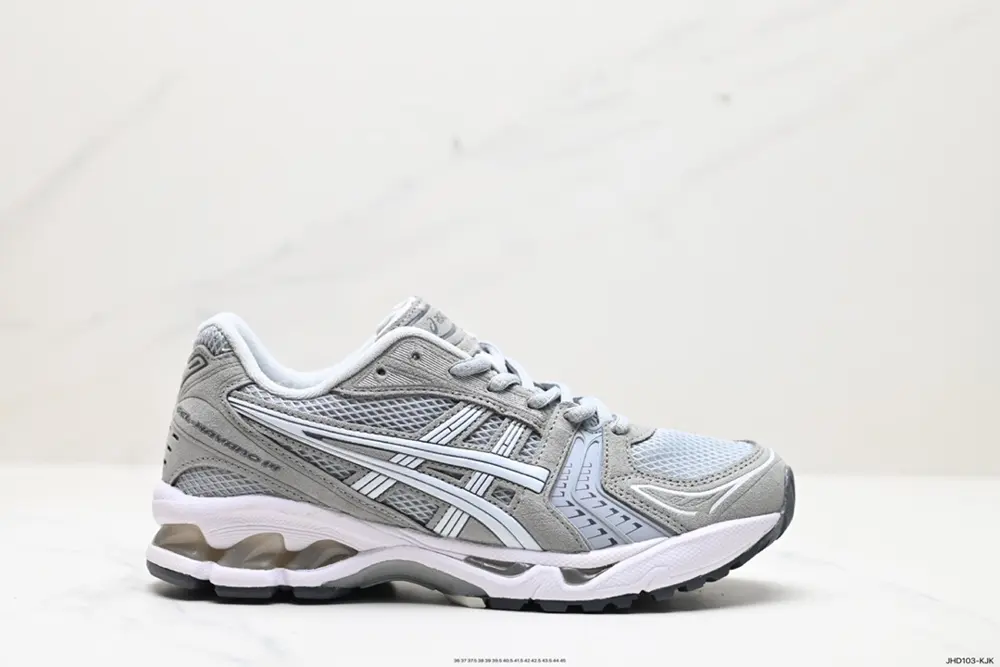 ASICS breathable mesh upper with some synthetic leather material uses the new AHAR+ rubber 1201A161-020