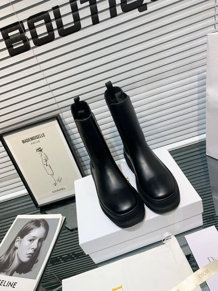 DIOR autumn and winter Dior original new platform thick-soled casual boots