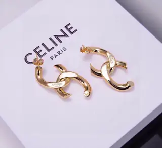 Celine gold stud earrings