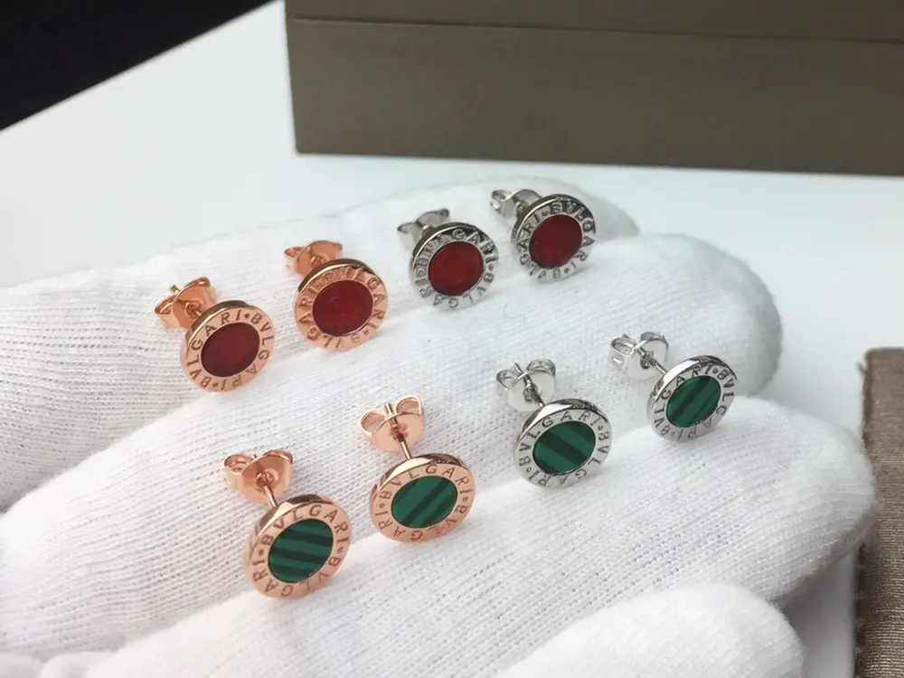 Bvlgari Carnelian/Malachite earrings