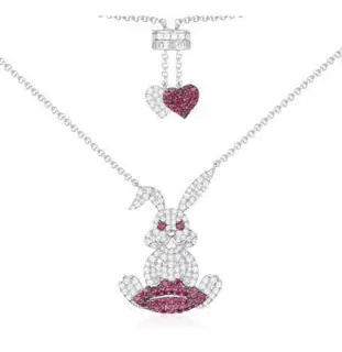 Apm monaco Yao Chen same necklace female micro-inlaid clavicle chain INS niche style rabbit