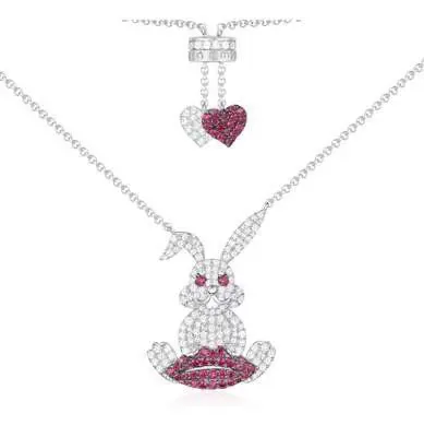 Apm monaco Yao Chen same necklace female micro-inlaid clavicle chain INS niche style rabbit