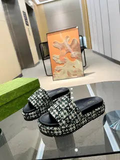Gucci’s latest limited edition thick-soled slippers
