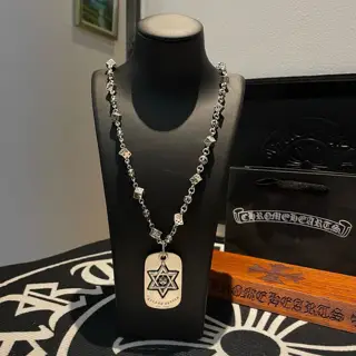 Chrome Hearts flower ball dice necklace