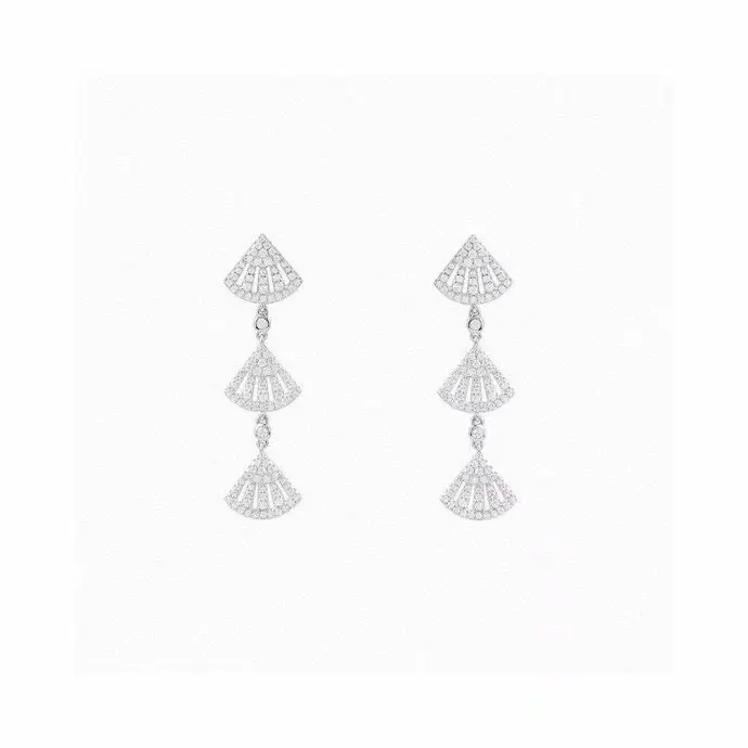 APM Monaco three small fan earrings