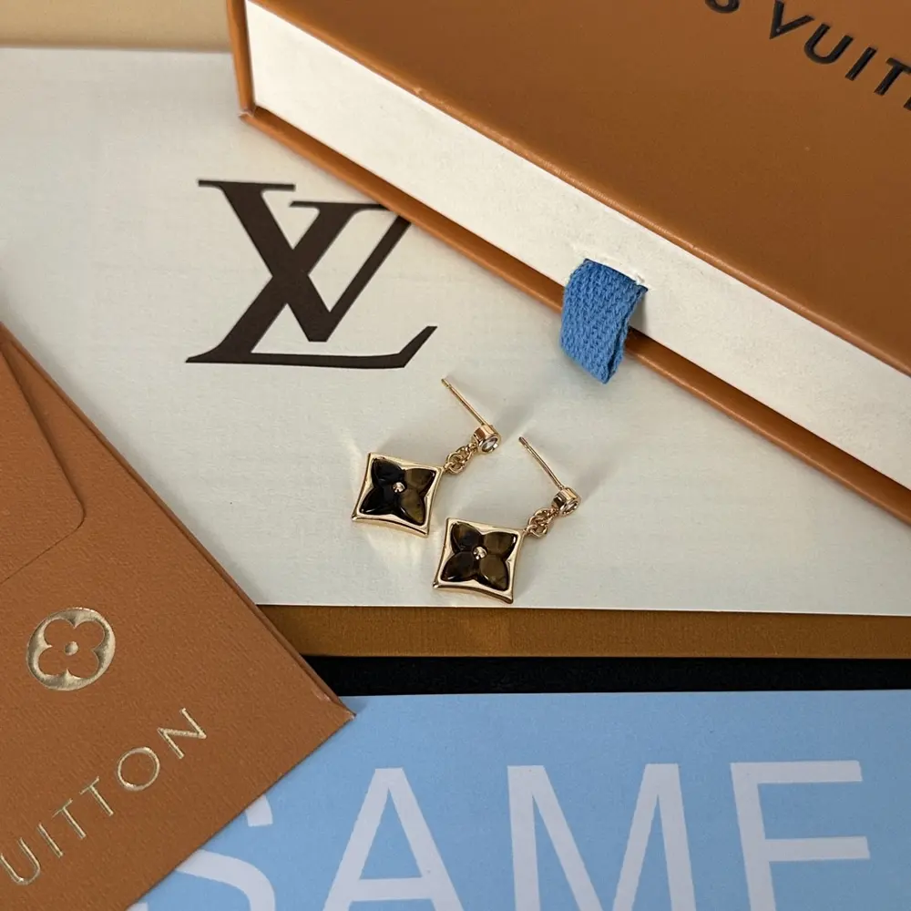 Louis Vuitton classic monogram earrings