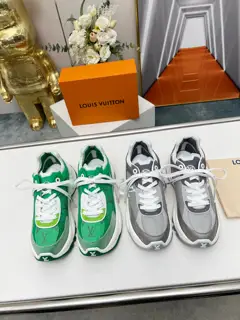 Louis Vuitton Run 55 sneakers combine mesh fabric