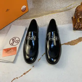Hermès formal casual leather shoes slip-on style for men