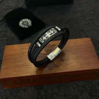 Chrome Hearts Classic Leather Bracelet