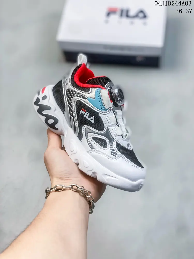 FILA children’s shoes children’s lock dad shoes running shoes spring and autumn new models
