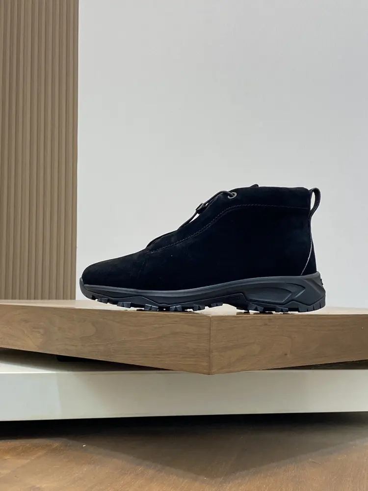 ZEGNA mid-top suede sports casual sneakers