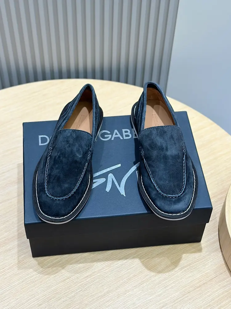 Dolce & Gabbana New Florio series soft suede moccasins