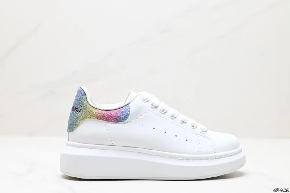 Italian luxury brand Alexander McQueen Sole Leather Sneakers low-top fashion thick-soled