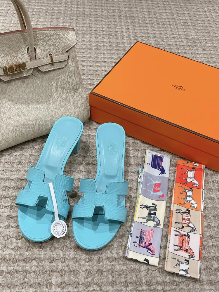 Hermes Palm print Heels