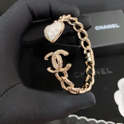 Chanel heart chain bracelet